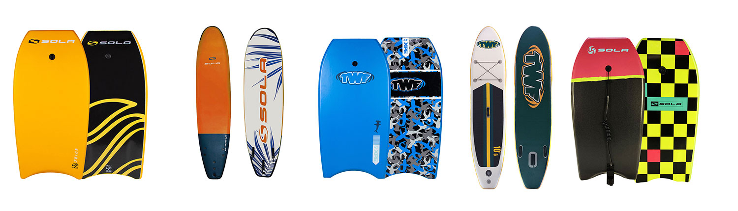 Surf and SUP boards from TWF and Sola
