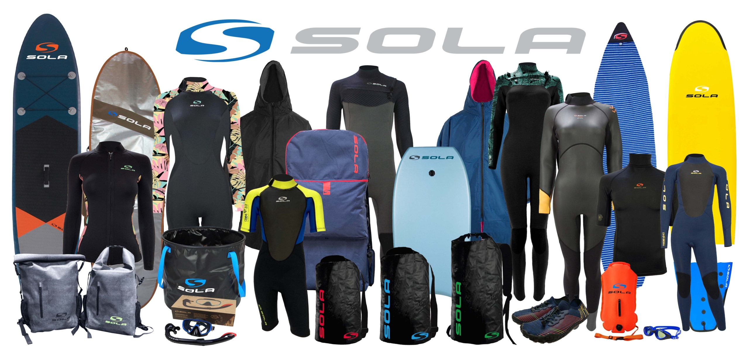 Sola Wetsuits and Watersports Accessories 2024 Range