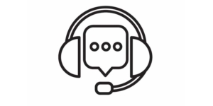 Head set symbol for customer service